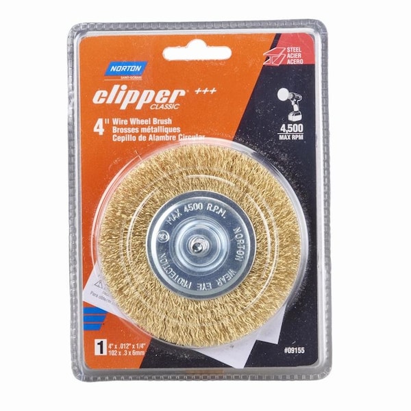 Norton Abrasives Norton Clipper 4 in. Coarse Wire Wheel Carbon Steel 4500 rpm 1 pc 70184609155 - main